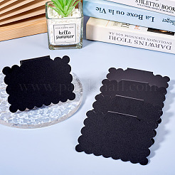 消去可能なPVC食品ラベル表示黒板クリップ  スーパーマーケット向け  ベーカリー  カフェの値札  ブラック  9.5x6.5x1.3cm&nbsp;AJEW-TAC0034-06