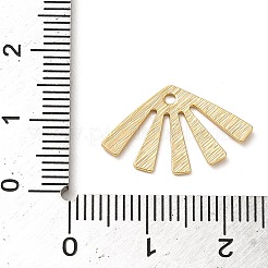 真鍮チャーム  18KGP本金メッキ  ファン  12.5x20x0.6mm  穴：1.4mm&nbsp;KK-O100-20G-02