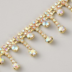 Alloy Rhinestones Chains&nbsp;LCHA-WH0816-001G-A