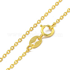 925 Sterling Silver Cable Chain Necklaces&nbsp;NJEW-C052-12G