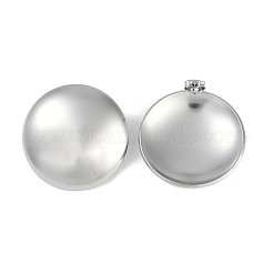 304ステンレススチール製ハーフラウンドスタッドピアス  ステンレス鋼色  34mm&nbsp;EJEW-Z075-01P
