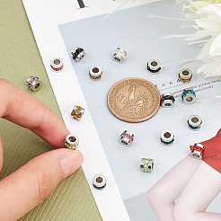 32Pcs 8 Colors 304 Stainless Steel Rhinestone Beads&nbsp;STAS-DC0010-94