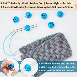 3m中空パイプPVC管状合成ゴムコード  プラスチックコードロック付き  ミックスカラー  21x2~22.5x17mm  穴：5.5mm  ゴム紐：6本&nbsp;DIY-NB0012-60D