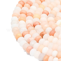 天然石ピンクアベンチュリンビーズ連売り  艶消し  ロンデル  8x5mm  穴：1.4mm  約73~75個/連  14.96''~15.16''（38~38.5センチメートル）&nbsp;G-P575-A02-8x5mm-02