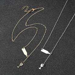 2Pcs 2 Colors Alloy Cable Chain Wine Cup Pendant Y Necklaces for Women&nbsp;AJEW-FS0001-23