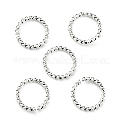 304ステンレススチールオープン丸カン  ツイストラウンド  銀  16ゲージ  10x1.3mm  内径：8mm&nbsp;STAS-F191-12S-D