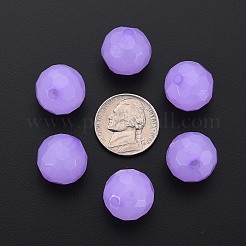 模造ゼリーアクリルビーズ  多面カット  ラウンド  暗い蘭  16.5x16mm  穴：2.5mm  約288個/500g&nbsp;MACR-S373-97C-E04