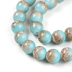 Baking Paint Glass Beads Strands&nbsp;DGLA-N008-10mm-05