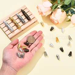 80Pcs 4 Colors Iron Bead Caps&nbsp;IFIN-YW0004-01