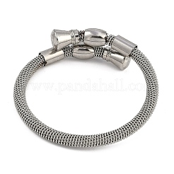 女性用304ステンレススチールバングル  ステンレス鋼色  内径：2-1/8インチ（5.4cm）&nbsp;STAS-M023-13P