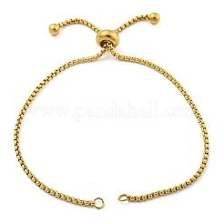 Ion Plating(IP) 304 Stainless Steel Box Chain Slider Bracelet Makings&nbsp;STAS-P360-03G