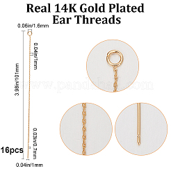 16Pcs Rack Plating Brass Stud Earring Findings&nbsp;KK-BBC0009-79