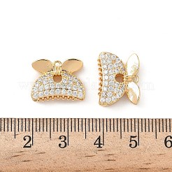 Brass Micro Pave Cubic Zirconia Pendants&nbsp;KK-L250-06G
