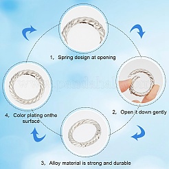 16Pcs Zinc Alloy Spring Gate Rings&nbsp;FIND-SP0001-09