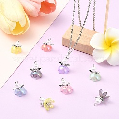 アクリルパーツ  合金ビーズで  花  ミックスカラー  19mm  穴：1.8mm  70個/セット&nbsp;PALLOY-CJ00132