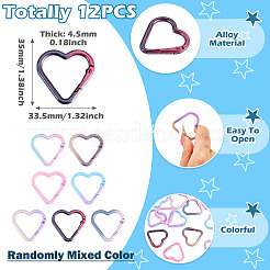 12Pcs Spray Paint Alloy Spring Gate Rings&nbsp;FIND-TA0010-91