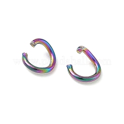 304ステンレススチールオープン丸カン  ラウンド  虹色  4x0.7mm  21ゲージ  内径：2.7mm&nbsp;STAS-Z150-01A-RC