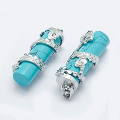 Synthetic Turquoise Pendants&nbsp;G-O163-E17