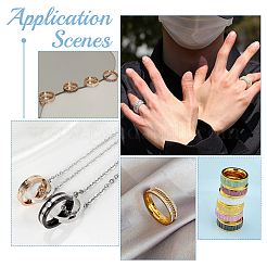 18Pcs 9 Size 201 Stainless Steel Grooved Finger Ring for Men Women&nbsp;STAS-UN0045-60B-P