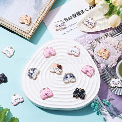 35 Pieces Cat Enamel Charm Pendant Alloy Enamel Animal Charm Mixed Color for Jewelry Necklace Bracelet Earring Making Crafts&nbsp;JX249A