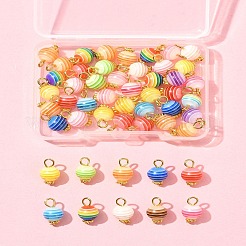50Pcs Transparent Stripe Resin Charms&nbsp;PALLOY-FS00041-02