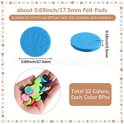 96Pcs 12 Colors  Fibre Perfume Pads&nbsp;DIY-SP0004-47B-02