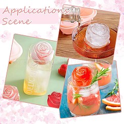 1Pc Pink Rose Silicone Ice Hockey Mold with 1Pc Clips&nbsp;ST-CJ0043-088