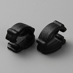 プラスチック靴紐バックルクリップ  靴の装飾 DIY アクセサリー  ブラック  10x16x8.5mm&nbsp;FIND-WH0139-154A