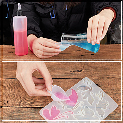 シリコンノンスティック分割カップ  ミキシングカップ  ミニ計量カップ  キャスティングエポキシ樹脂の混合用  DIYエポキシクラフトモールドツール  ホワイト  6.6x4.2x1.95cm&nbsp;DIY-WH0374-64