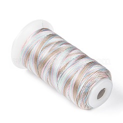 セグメント染色ラウンドポリエステルミシン糸  手縫い・ミシン用  タッセル刺繡  銀  3プライ0.2mm  約1000m /ロール&nbsp;OCOR-Z001-A-02