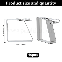 16Pcs 201 Stainless Steel Tablecloth Clip&nbsp;AJEW-GO0006-08