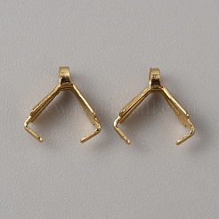 ステンレス製アイスピックピンチベイル  ゴールドカラー  8x3x7.5mm  穴：1.5mm  ピン：0.9mm&nbsp;STAS-WH0017-032G