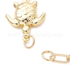 304 Stainless Steel Turtle Link Chain and Brass Paperclip Chain Bracelet Making&nbsp;AJEW-JB01591
