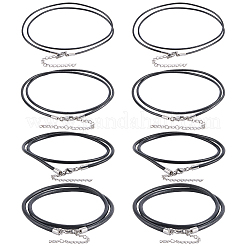 10Pcs 4 Styles Round Leather Cord Necklaces Making&nbsp;MAK-CL0001-06A