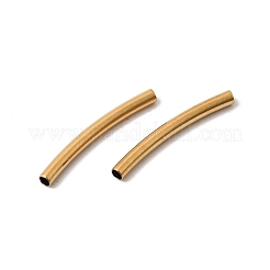 304ステンレスチューブビーズ  ゴールドカラー  20x2mm  穴：1.5mm&nbsp;STAS-K332-02A-G