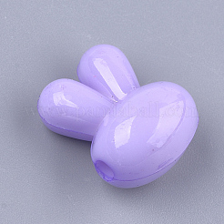 Opaque Solid Color Bunny Acrylic Beads&nbsp;X-MACR-T030-14