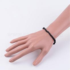 Natural Lava Rock Beaded Stretch Bracelets&nbsp;BJEW-JB02459-08