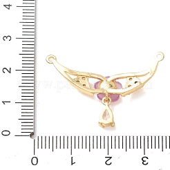 Brass Pave Clear Cubic Zirconia Pendants&nbsp;CU-CBA2C2D-04G-07