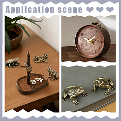 3Pcs Brass Frog Display Decorations&nbsp;AJEW-PH0010-21