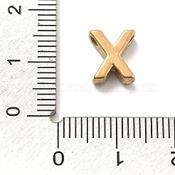 イオンプレーティング（IP）304ステンレススチールチャーム  レターチャーム  18KGP本金メッキ  文字x  9.5x8.5x3mm  穴：1.6mm&nbsp;STAS-R138-07G-X