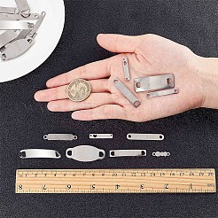 304ステンレススチールリンクコネクター  四角形＆オーバル  ステンレス鋼色  40個/箱&nbsp;STAS-SC0001-38P