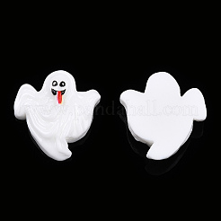 ハロウィーン不透明樹脂カボション  ゴースト  ホワイト  20.5x19x5mm&nbsp;RESI-T055-08