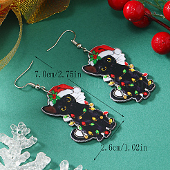 Halloween Cat Shape Acrylic  Dangle Earrings&nbsp;GL8470-2