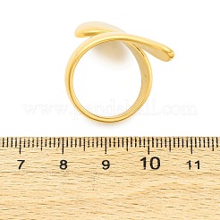 女性用304ステンレススチールカフリング  イオンプレーティング（ip）  ゴールドカラー  usサイズ7（17.3mm）&nbsp;RJEW-B121-05B-G