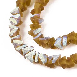 Frosted Transparent Glass Beads Strands&nbsp;GLAA-N054-4mm-05