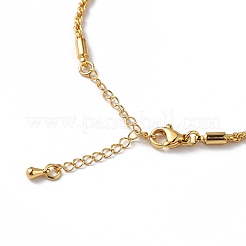 Rack Plating Brass Rope Chain Bracelet for Women&nbsp;BJEW-C020-11B-G