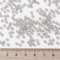 MIYUKIラウンドロカイユビーズ  日本製シードビーズ  （rr2268)ファンシーライニングムーンストーン  8/0  3mm  穴：1mm  約422~455PCS /ボトル  10 G /ボトル&nbsp;SEED-JP0009-RR2268