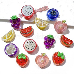 オペーク樹脂カボション  フルーツ  ABカラー  ミックスカラー  15~27mm&nbsp;PW-WGFB41B-01