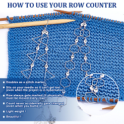 Acrylic Beaded Knitting Row Counter Chains&nbsp;HJEW-NB00146