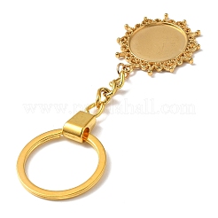 304 Stainless Steel Keychains Component&nbsp;LS-STAS-D373-06G